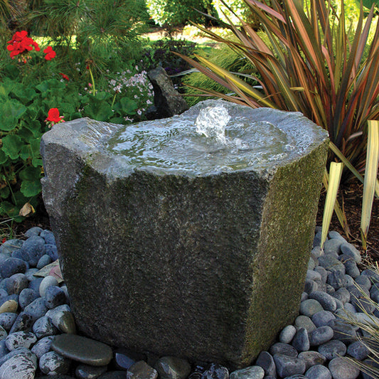 Outdoor stone water feature for garden or patio