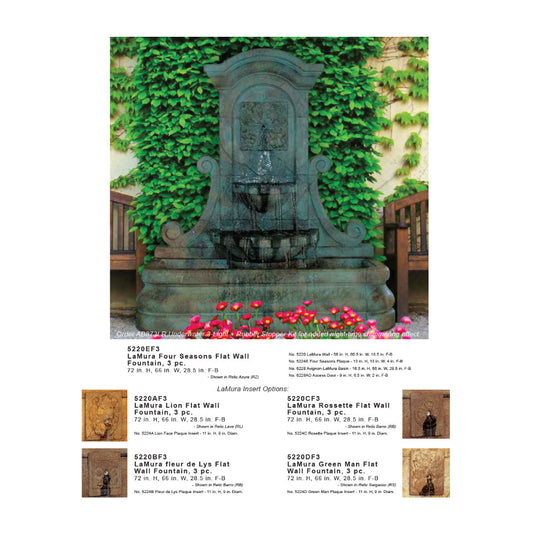 LaMura Green Man Flat Wall Fountain