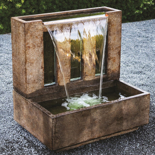 Wall fountain for outdoor decor