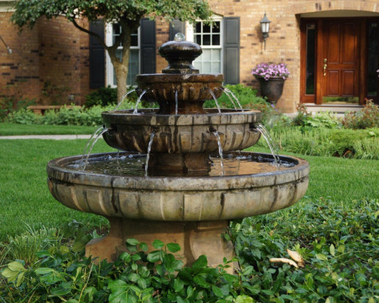 garden fountain stone cascade