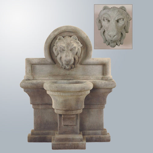 Large wall mounted outdoor water feature