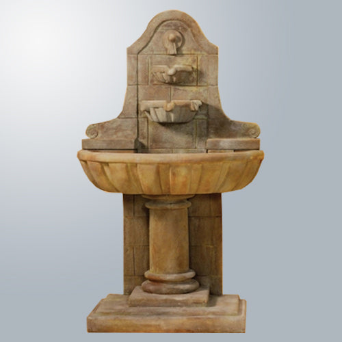 Outdoor wall fountain for garden or patio