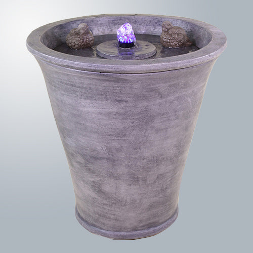 Image of a decorative bird bath for gardens