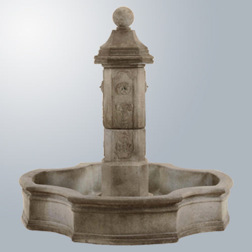 Image of a pond fountain