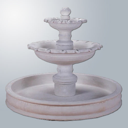 Two tier outdoor water fountain for ponds