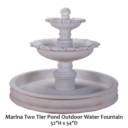 Marina Two Tier Pond Outdoor Water Fountain