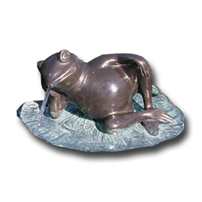 Brass Baron Medium Lazy Frog Garden | Garden Accent