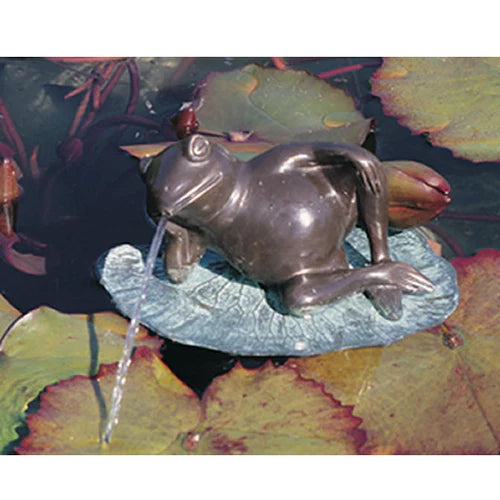 garden fountain lazy frog brass baron