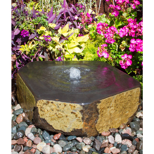 Basalt stone garden fountain water feature
