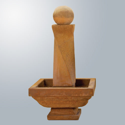 Image of a modern twist fountain short with ball feature