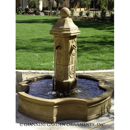 Pond fountain with decorative top