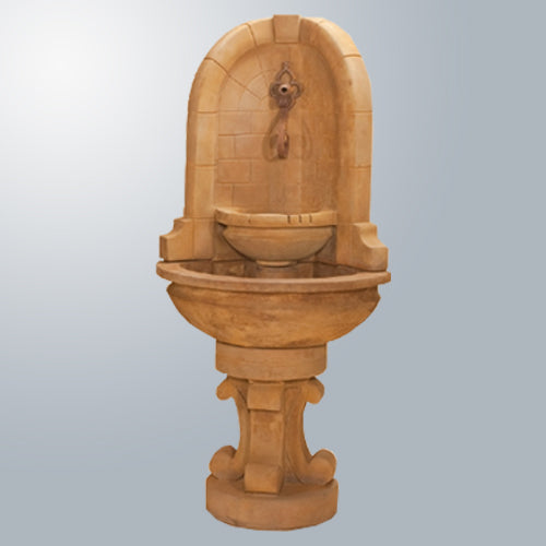 Image of a Montefalco Corner Fountain with a Rustic Spout