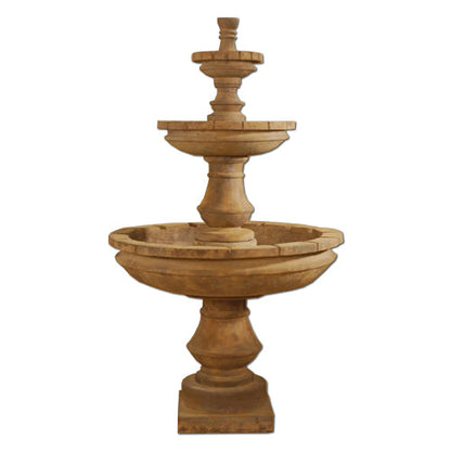 Three tier outdoor water fountain