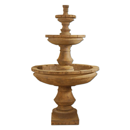 Three tier outdoor water fountain