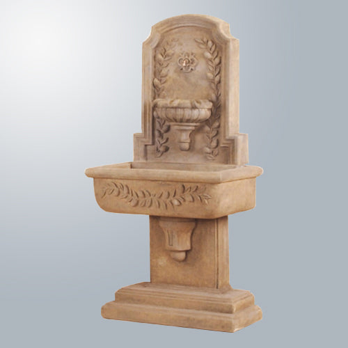 Wall fountain for outdoor use