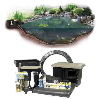 Image of a complete pond kit for a 21 by 26 foot pond