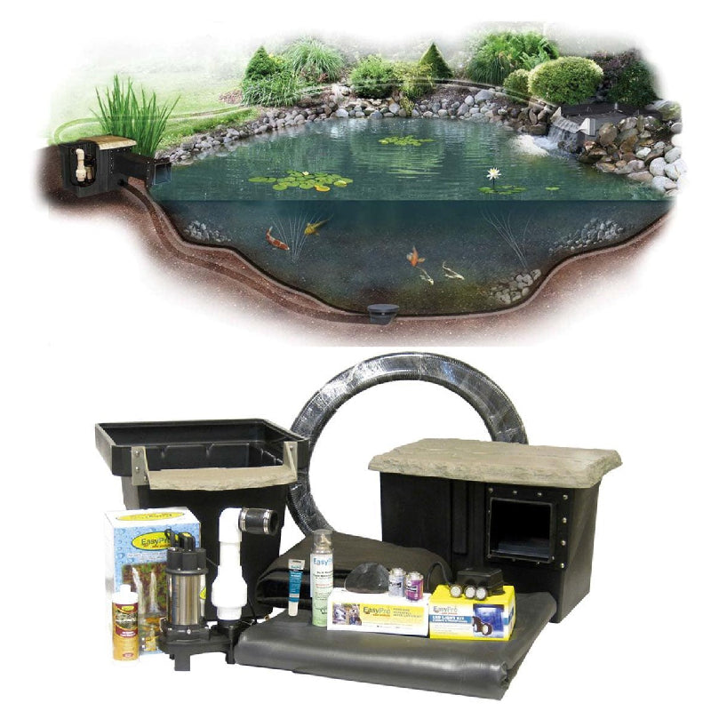 Image of a large pond kit for a 24 by 24 foot pond.