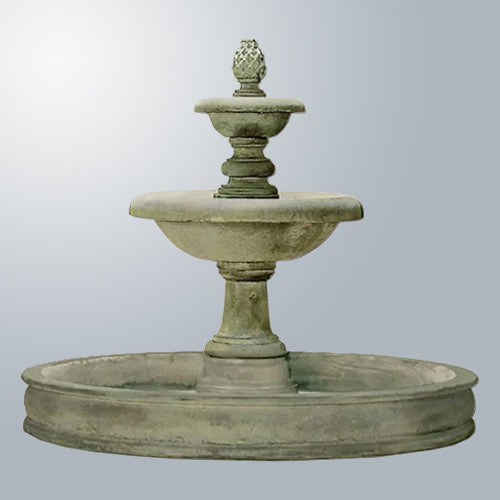 Outdoor water fountain for a pond