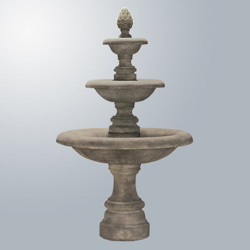 Three tier outdoor water fountain