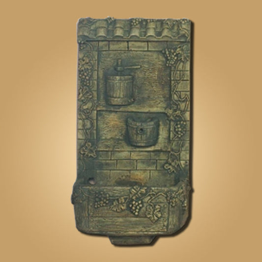 Image of an old winery wall fountain