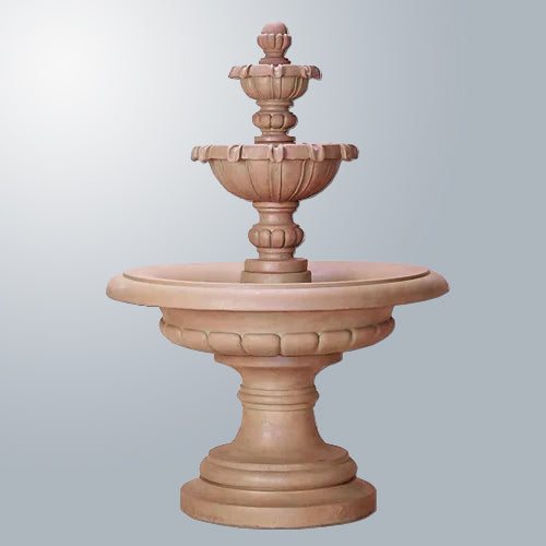Three tier outdoor water fountain
