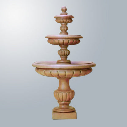 Three tier outdoor water fountain
