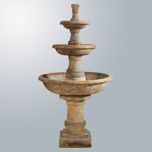 Three tier outdoor water fountain