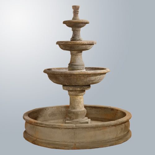 Three tier outdoor water fountain for garden or patio