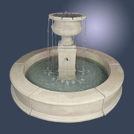 Easy pond fountain with copper spouts