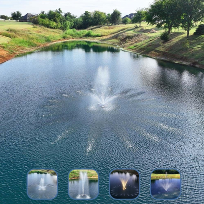 Pond Select Eco Series 1/2 HP Pond Fountain, 4 Spray Patterns – 115V