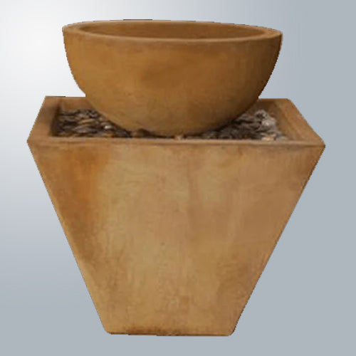 Image of a decorative water feature with a bowl design
