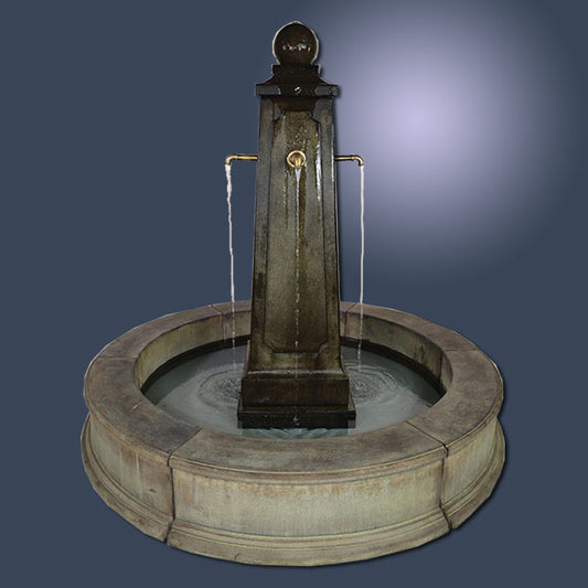 Easy pond fountain for bronze spouts