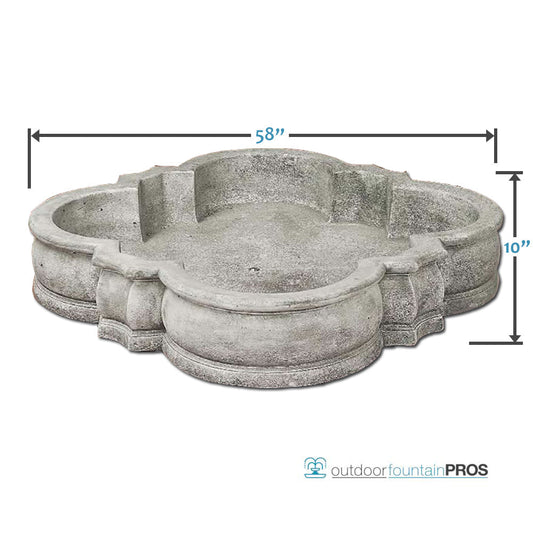 Giannini Fountain Quadrifoil Basin