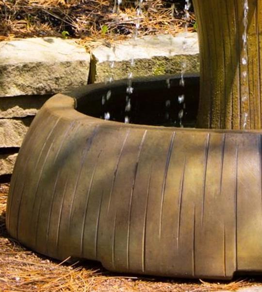 garden fountain stone cascade