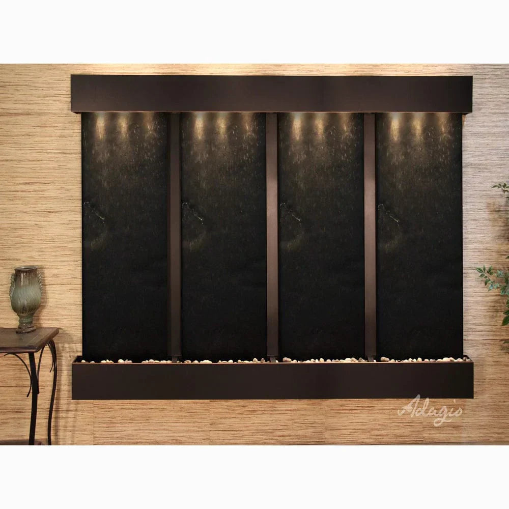 Wall fountain with cascading water feature