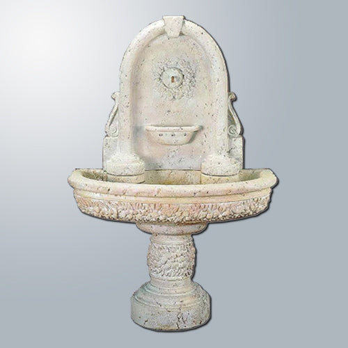 Wall mounted outdoor water fountain