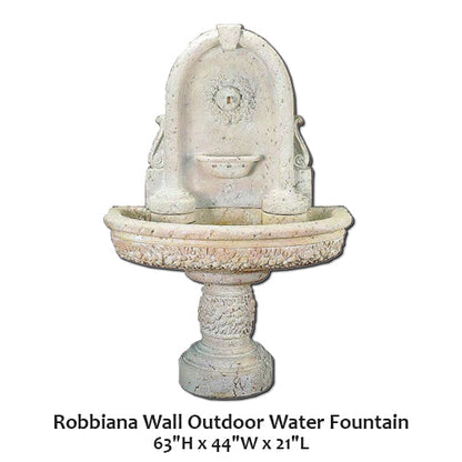 Robbiana Wall Outdoor Water Fountain