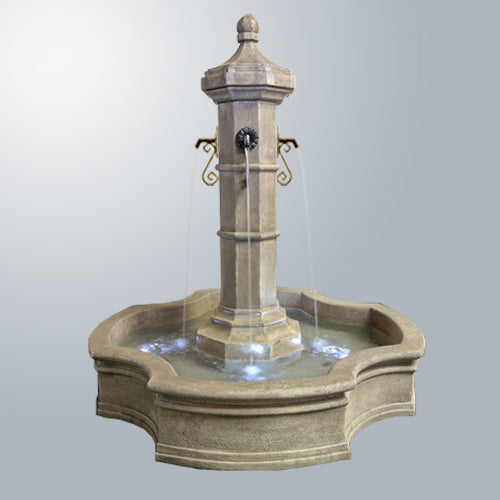 Image of a pond fountain designed for spouts