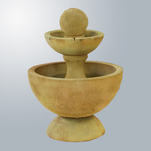 Image of a round combo fountain with spillways
