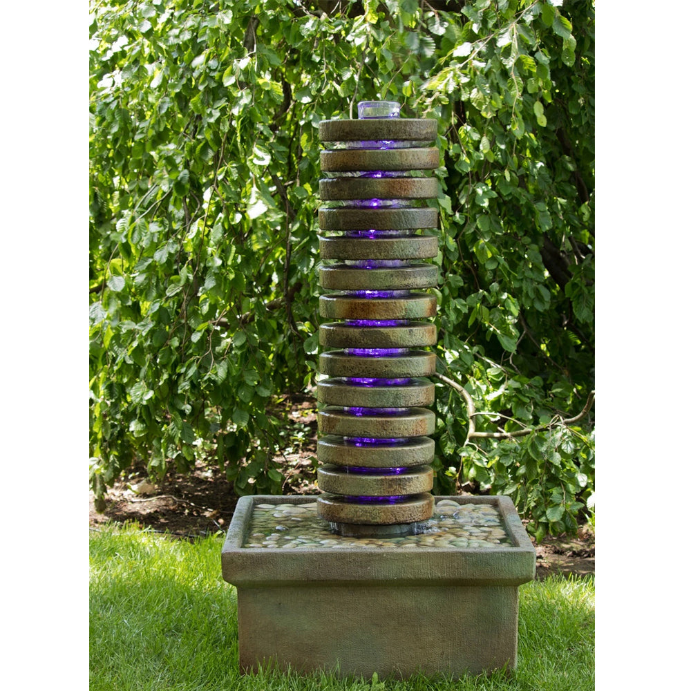 Image of a round luminaire fountain