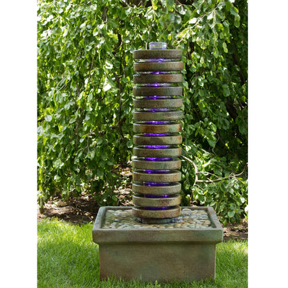 Image of a round luminaire fountain