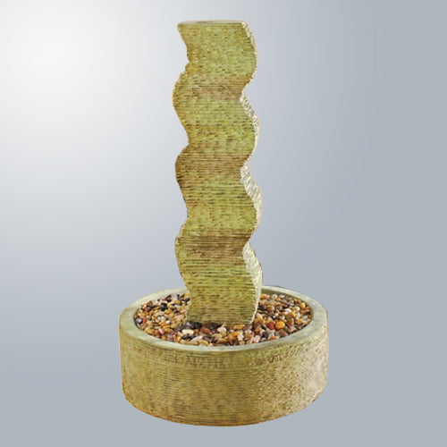 Image of a rustic wave fountain