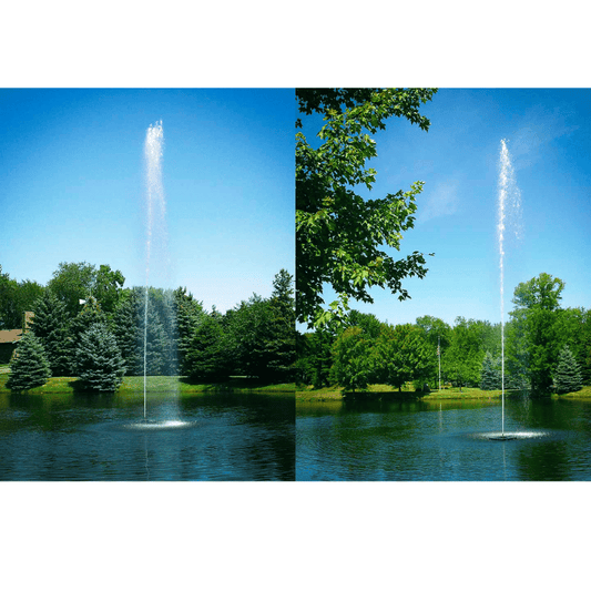 SCOTT AERATOR Jet Stream Fountain - On Water Showing Spray Pattern Height