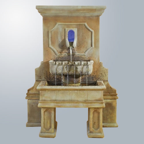 Savonna outdoor wall fountain with legs