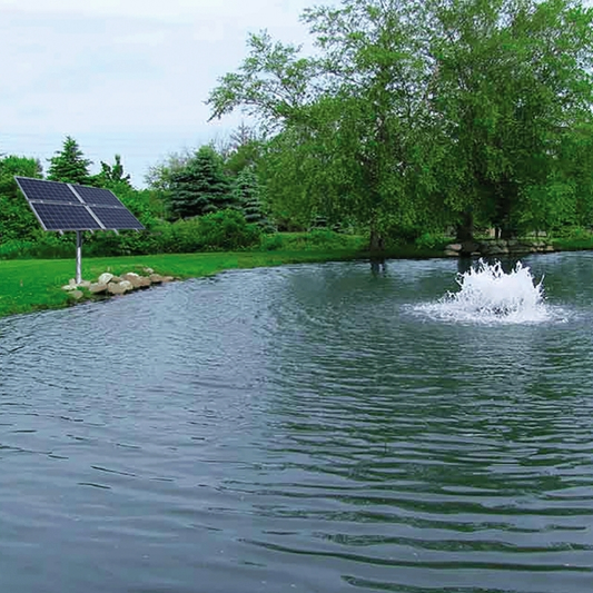Scott Aerator Solar Boilermaker Aerator - On Water Display with 4 Solar Panels