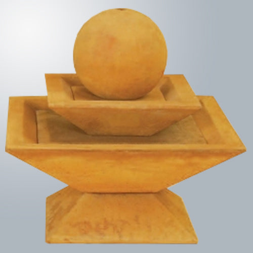 Image of a shallow two tier tapered square fountain