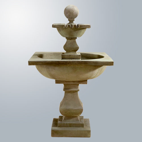 Two tier outdoor water feature