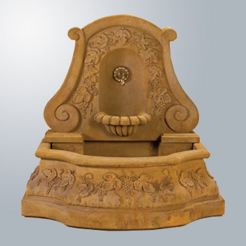 Wall fountain for spout