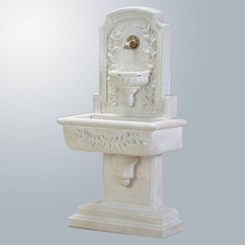 Outdoor wall fountain for spout