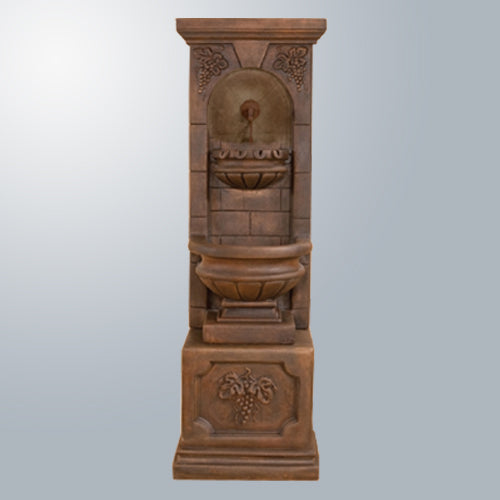 St Helena fountain with base and rustic iron spout